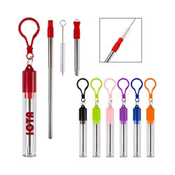 Customized Collapsible Stainless Steel Straw Kit