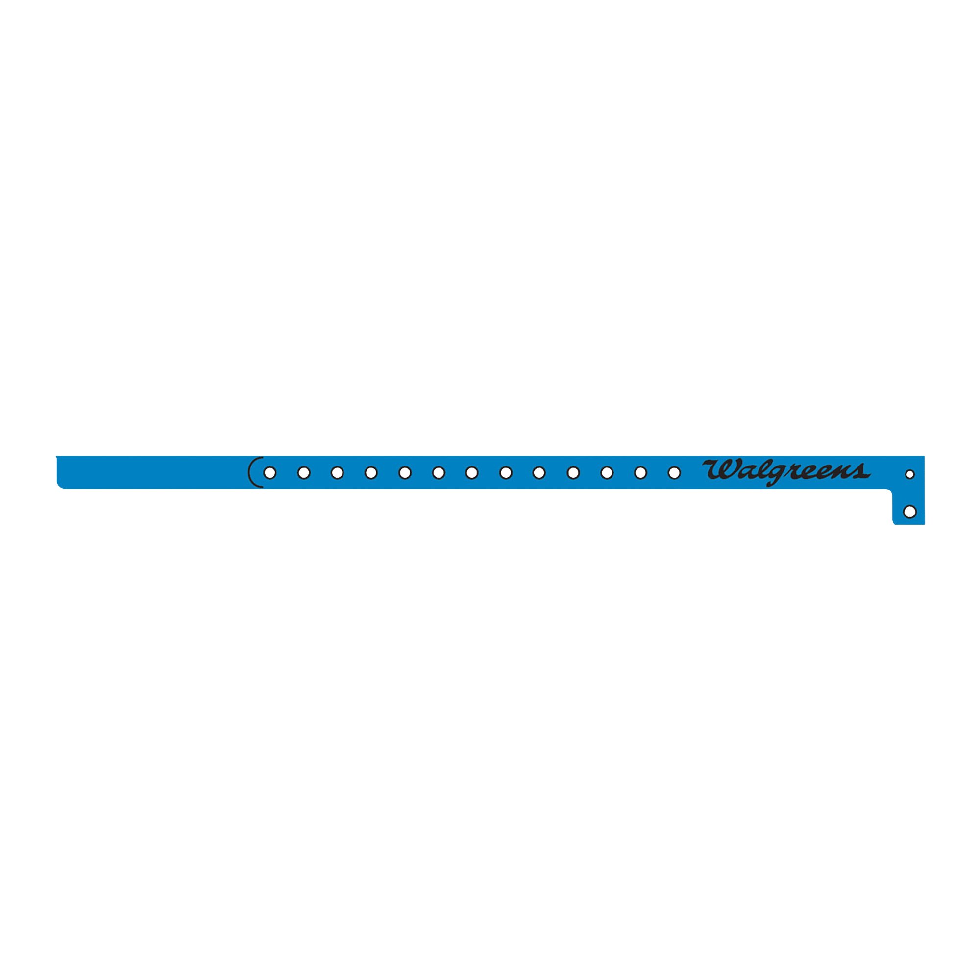 Great colours allow this 1/2" wristband to be perfect for any promotion or event. It is comfortable, light weight, stretch-resistant, durable and waterpoof. The secure, one time use, locking plastic snaps make it easy to use. Recommended wear-time is 3 to 5 days. Wristbands fit from child to adult size wrists.