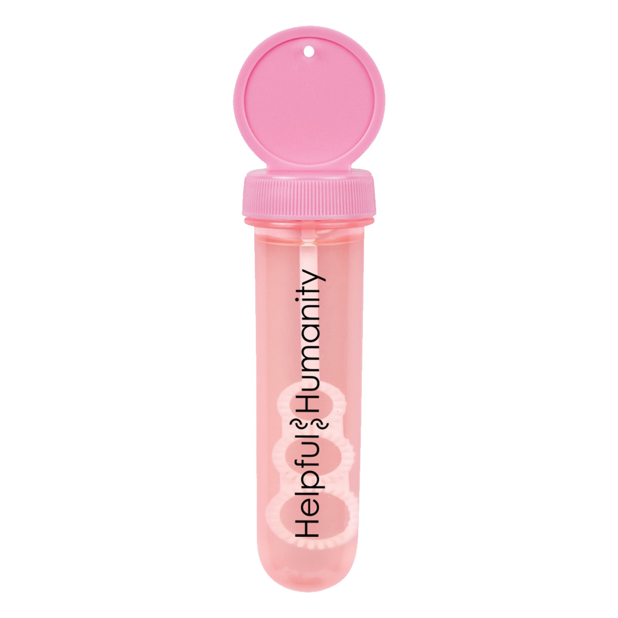 Hours of fun for all ages! The 5" plastic tube features a tiny bubble wand. Available in 7 fun colours this bubble dispenser is great for parties or special events.