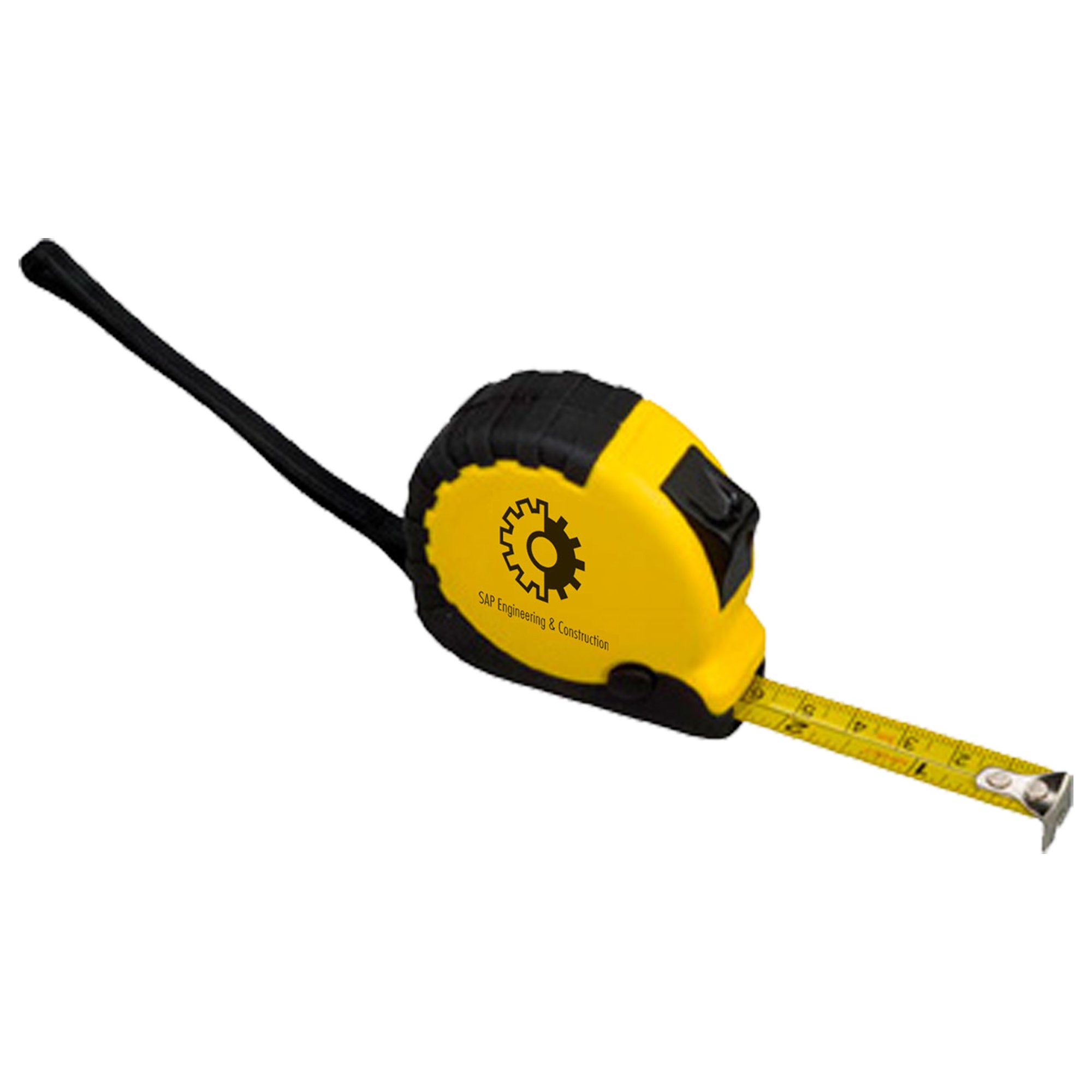 Be prepared with this reliable 10' metal tape measure. Characteristics include metric and inch ruler, strap belt clip, and slide release button.