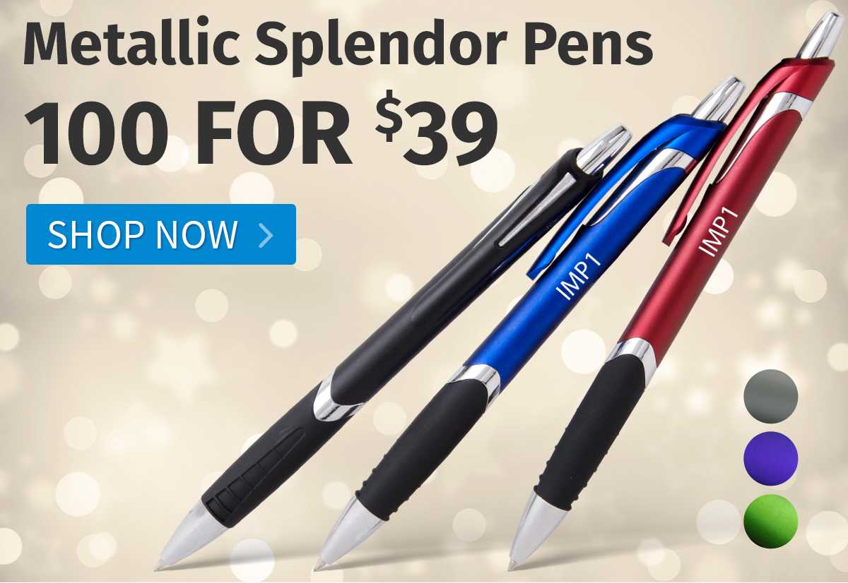 100 Metallic Splendor Pens for only $39!