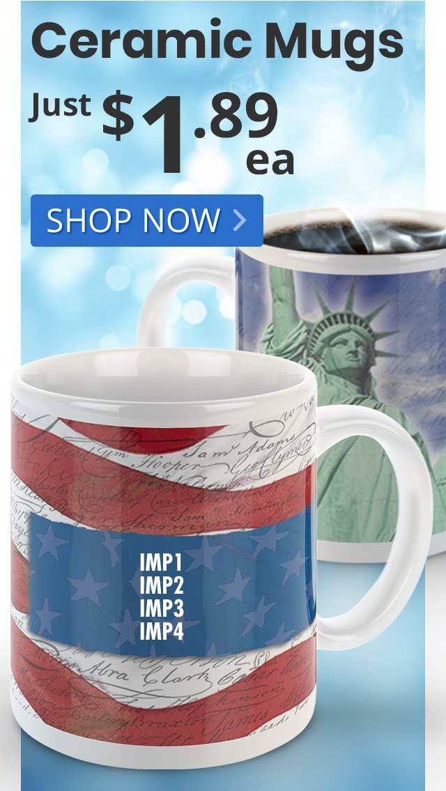 Ceramic Mugs for only $1.89 each!