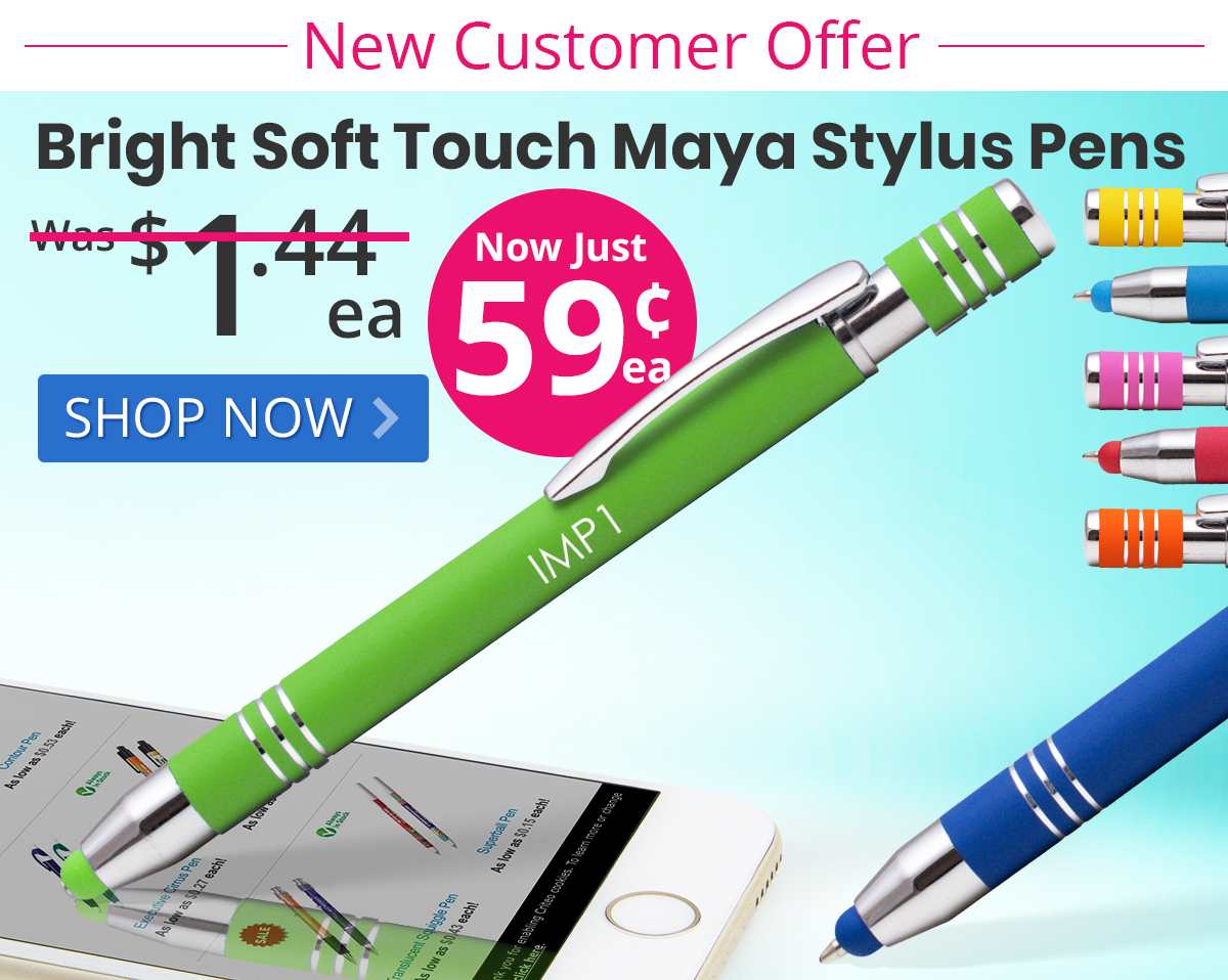 Bright Soft Touch Maya Stylus Pens for only 59¢ each!