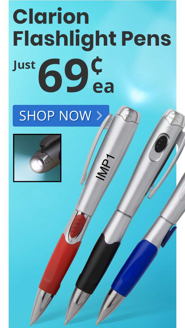 Clarion Flashlight Pens for only 69¢ each!