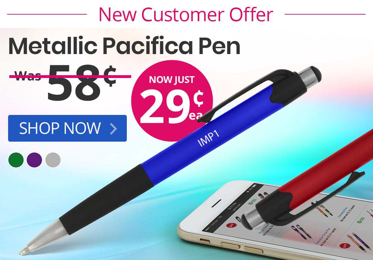 100 Metallic Pacifica Pens for only $29!