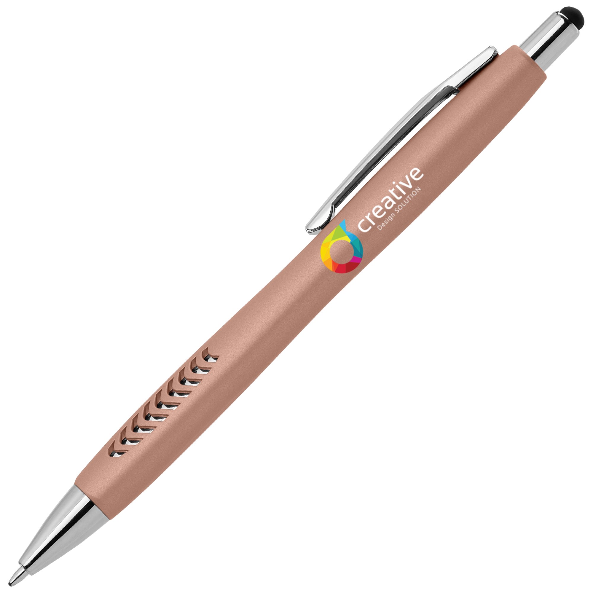 Promotional Mineral Soft Touch Basilia Pen With Stylus Top National Pen 1919