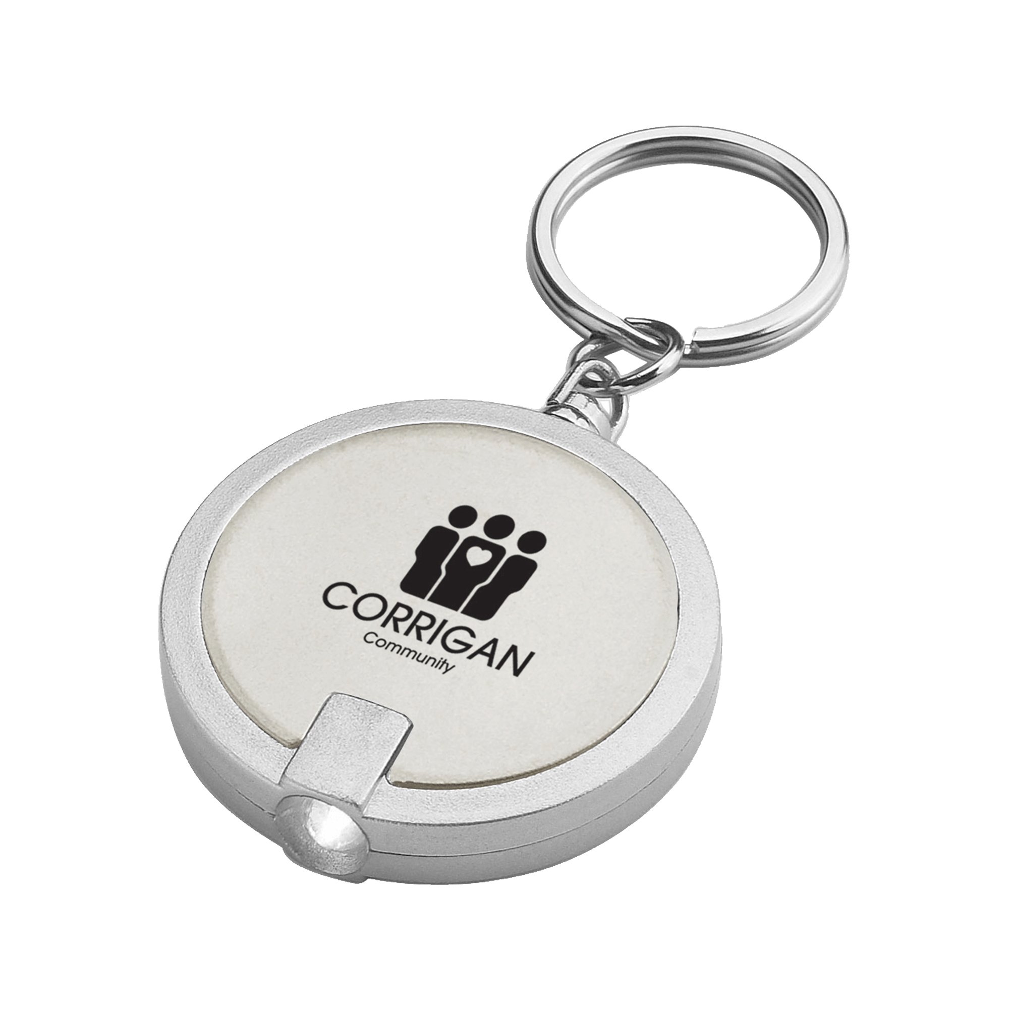 Promotional Round LED Keychain Light National Pen