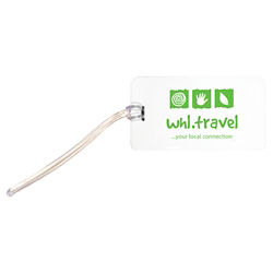 Customized Vibra Luggage Tag with Clear PVC Loop