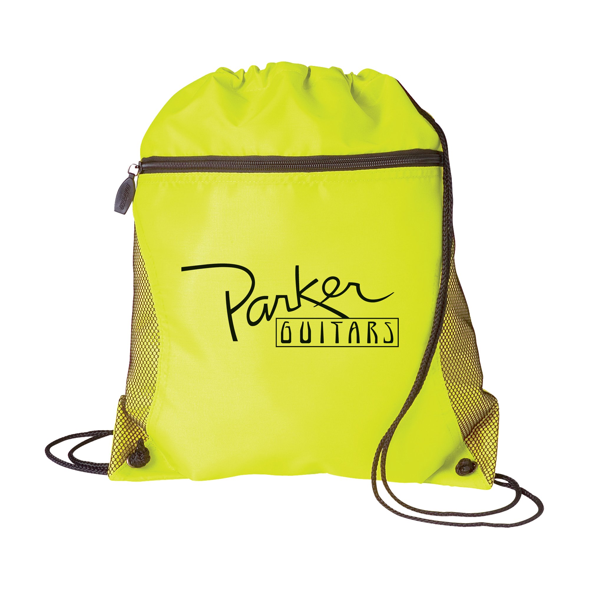 backpack with mesh front pocket