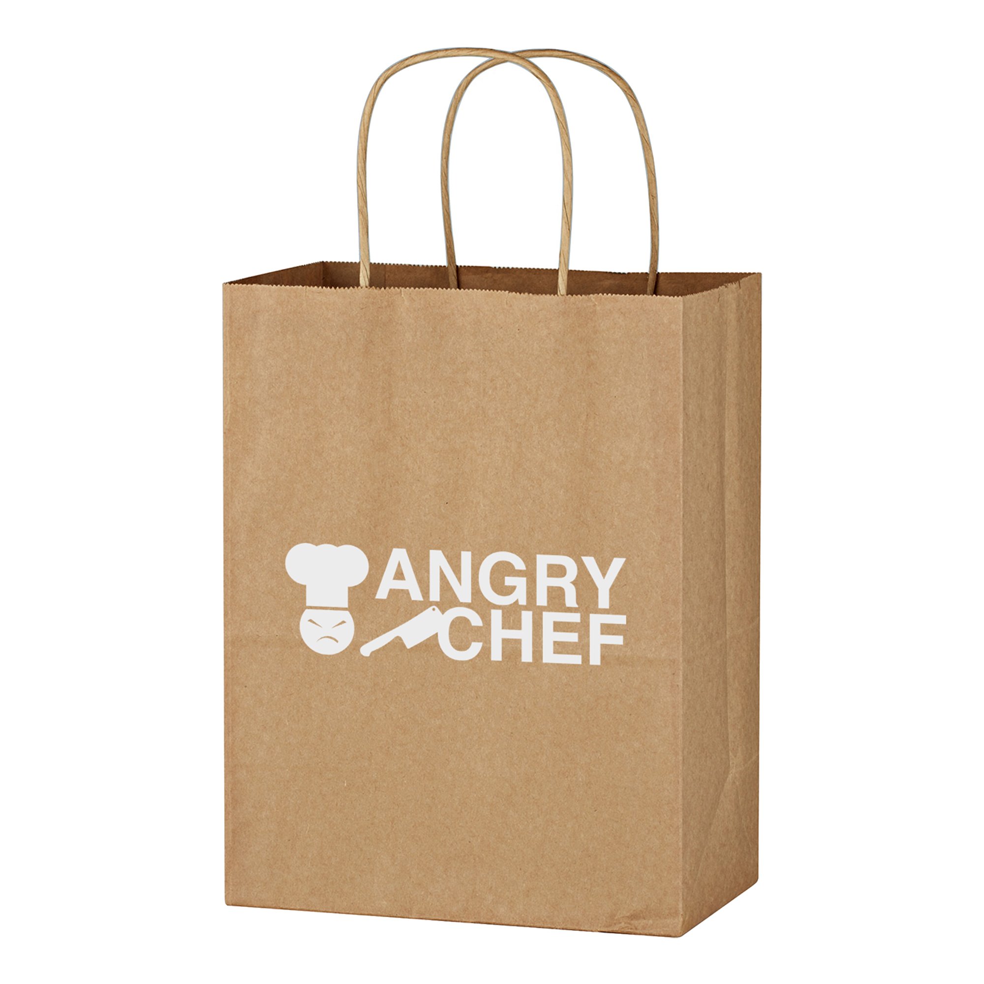 Promotional Kraft Paper Brown Shopping Bag - 8" x 10 1/4 ...