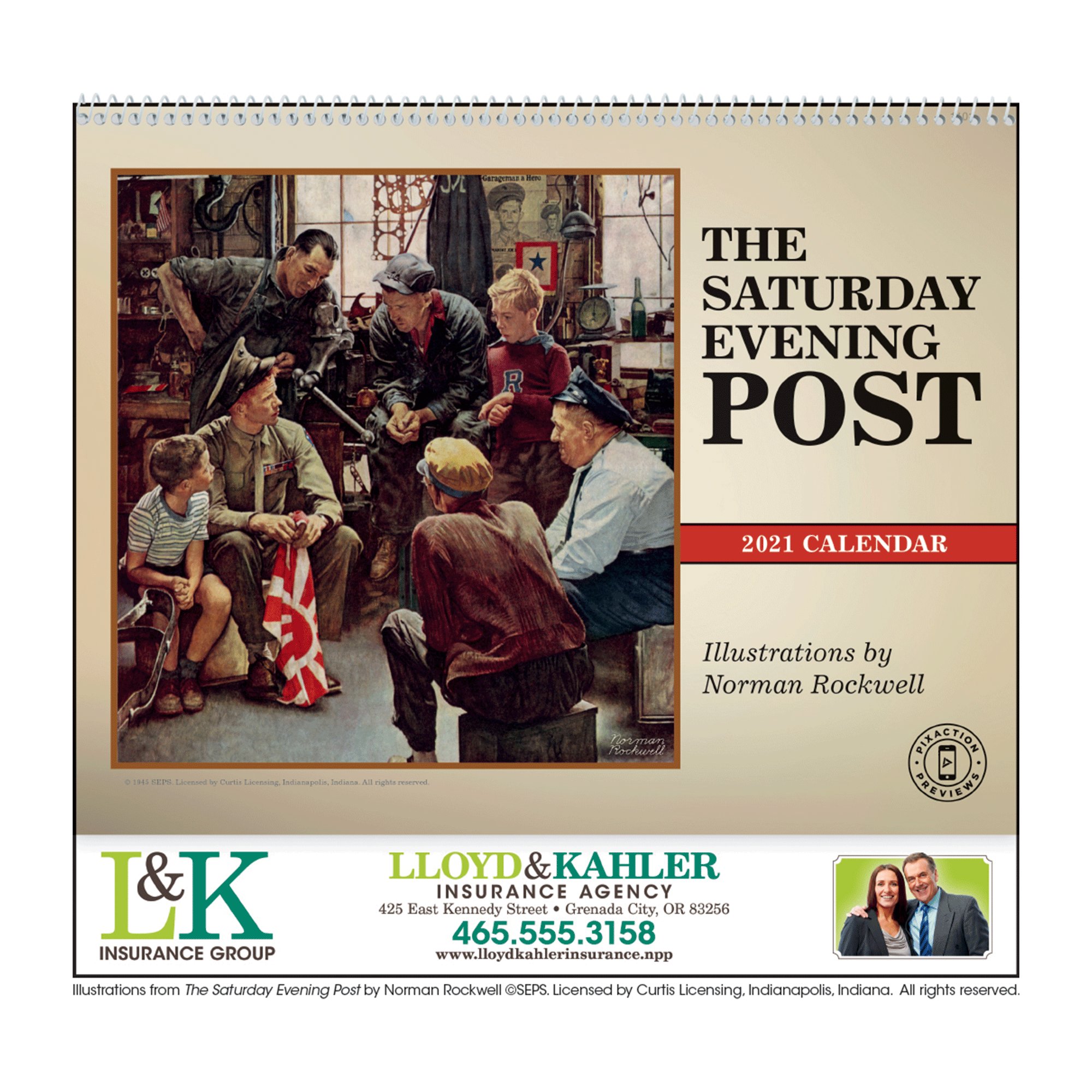 Saturday Evening Post Wall Calendar—Norman Rockwell National Pen