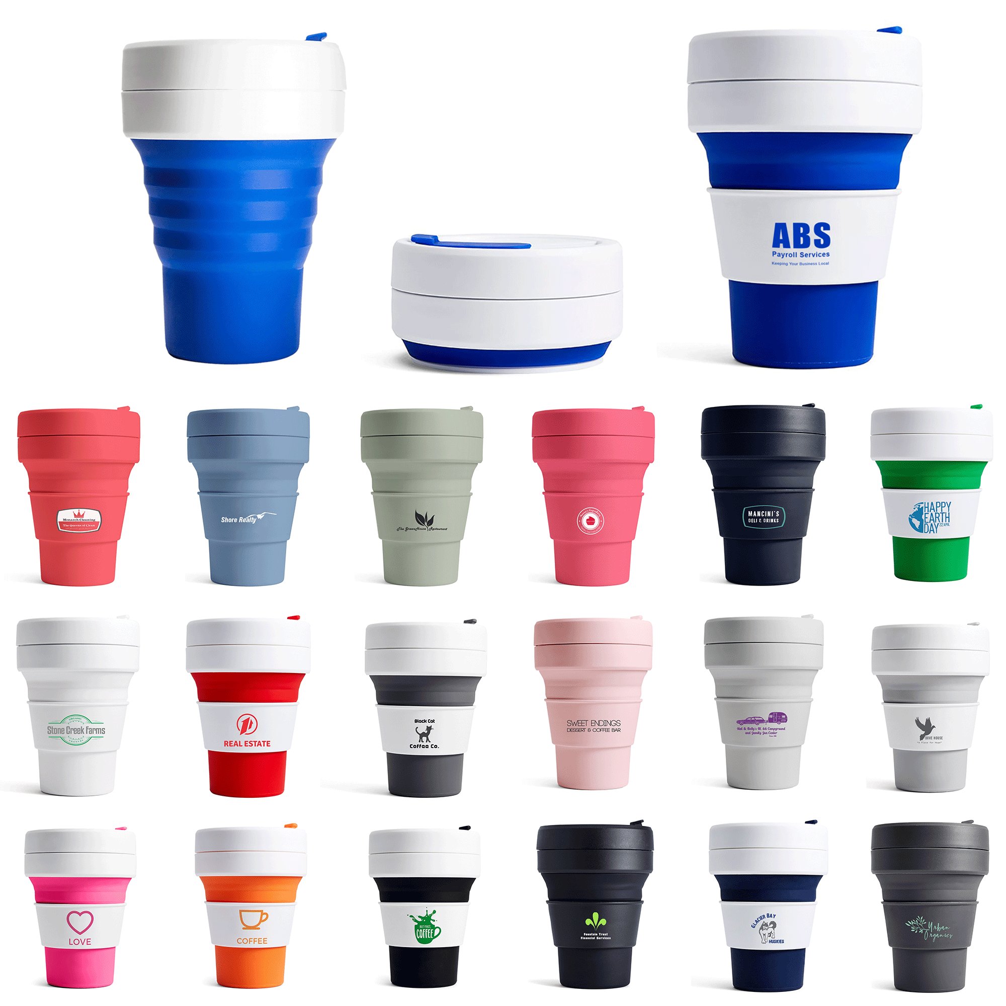 Promotional 12 oz. Stojo Pocket Cup Perfect Pen Canada