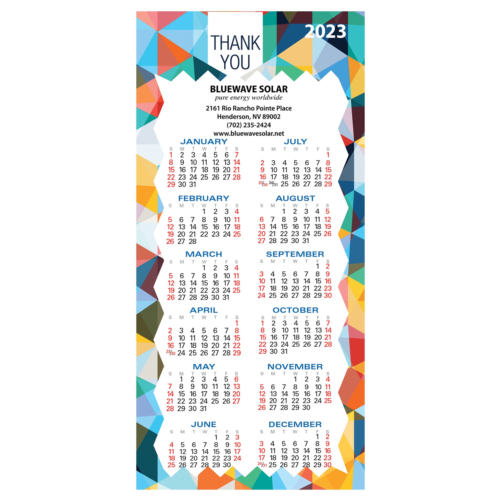 Promotional Design Wrap Envelope-Size Magnetic Calendar | National Pen